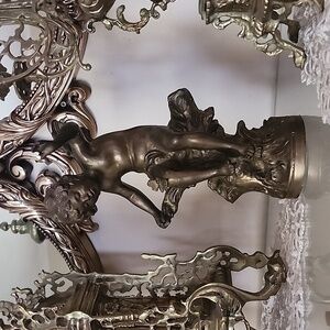 Auguste Moreau (1834 - 1917), Antique spelter sculpture "The child at the well"